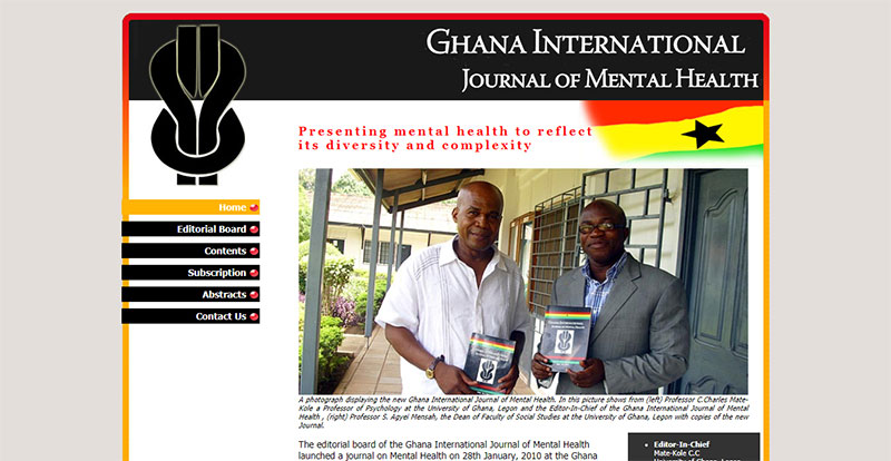 Ghana International Journal of Mental Health Homepage